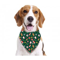 Bandana Navidad perros verde mix