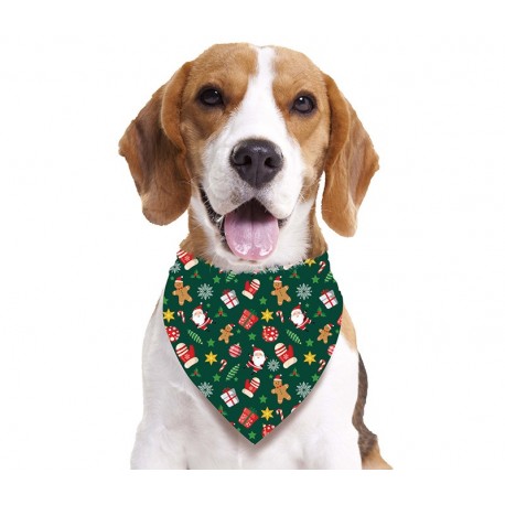 Bandana Navidad perros verde mix